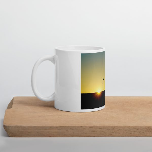 White glossy mug