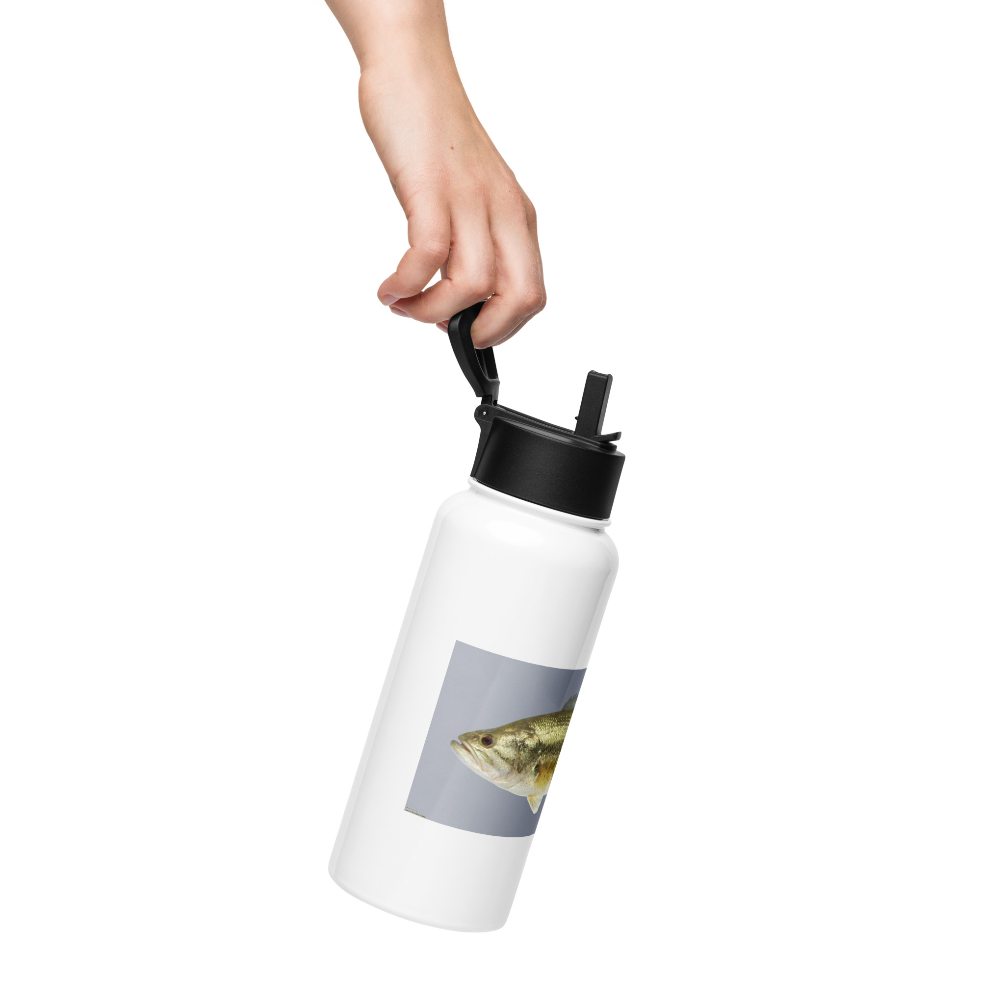 Stainless steel water bottle with a straw lid - Image 4