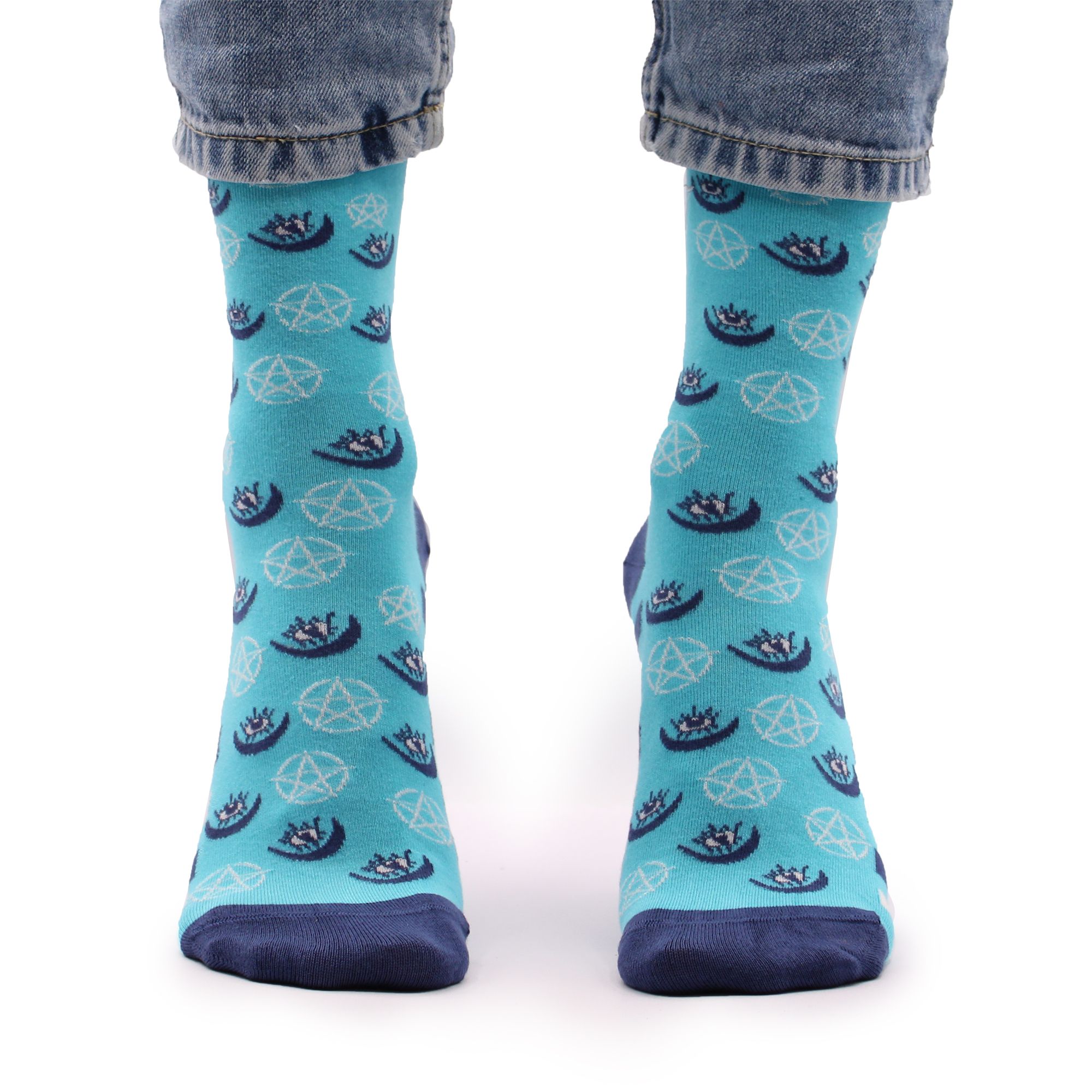Hop Hare Bamboo Socks (36-40) - Pentagram and Evil Eye - Image 4