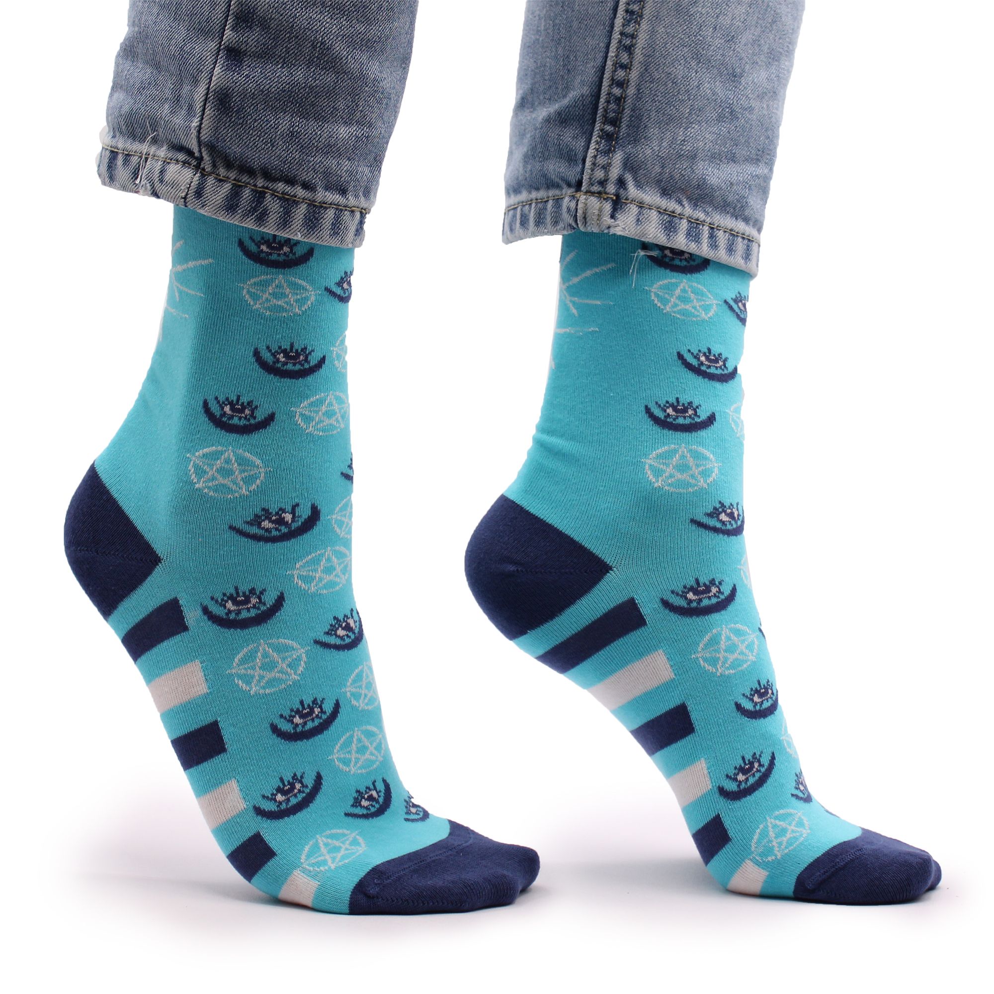 Hop Hare Bamboo Socks (36-40) - Pentagram and Evil Eye - Image 7