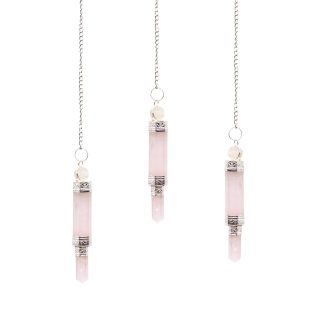 Three Piece Pendulum - Rose Quartz