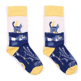 Hop Hare Bamboo Socks (41-46) - Midnight Cat