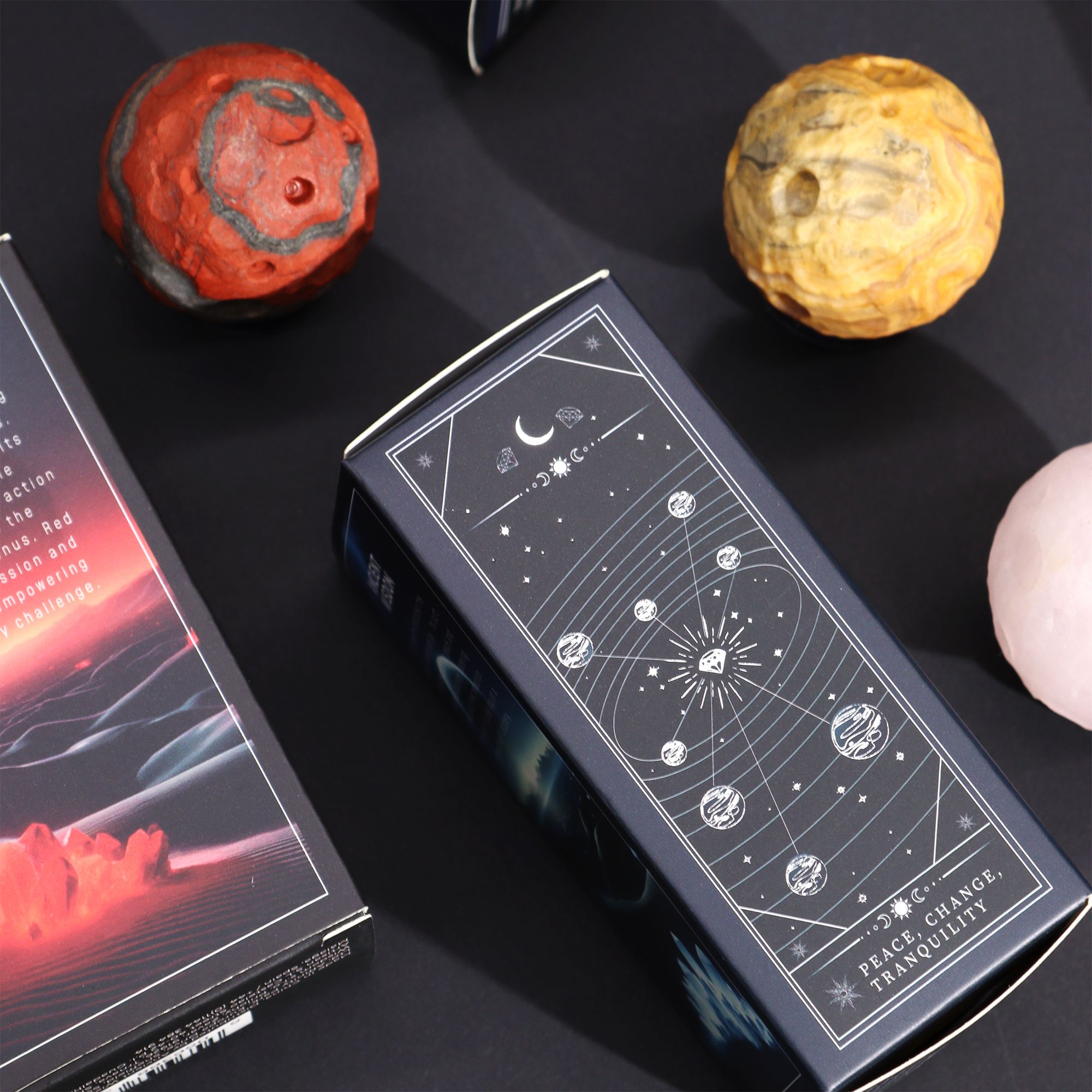 Ametyst Planet on a Sola Goldstone Stand - 40mm (30x15mm stand) - Image 8