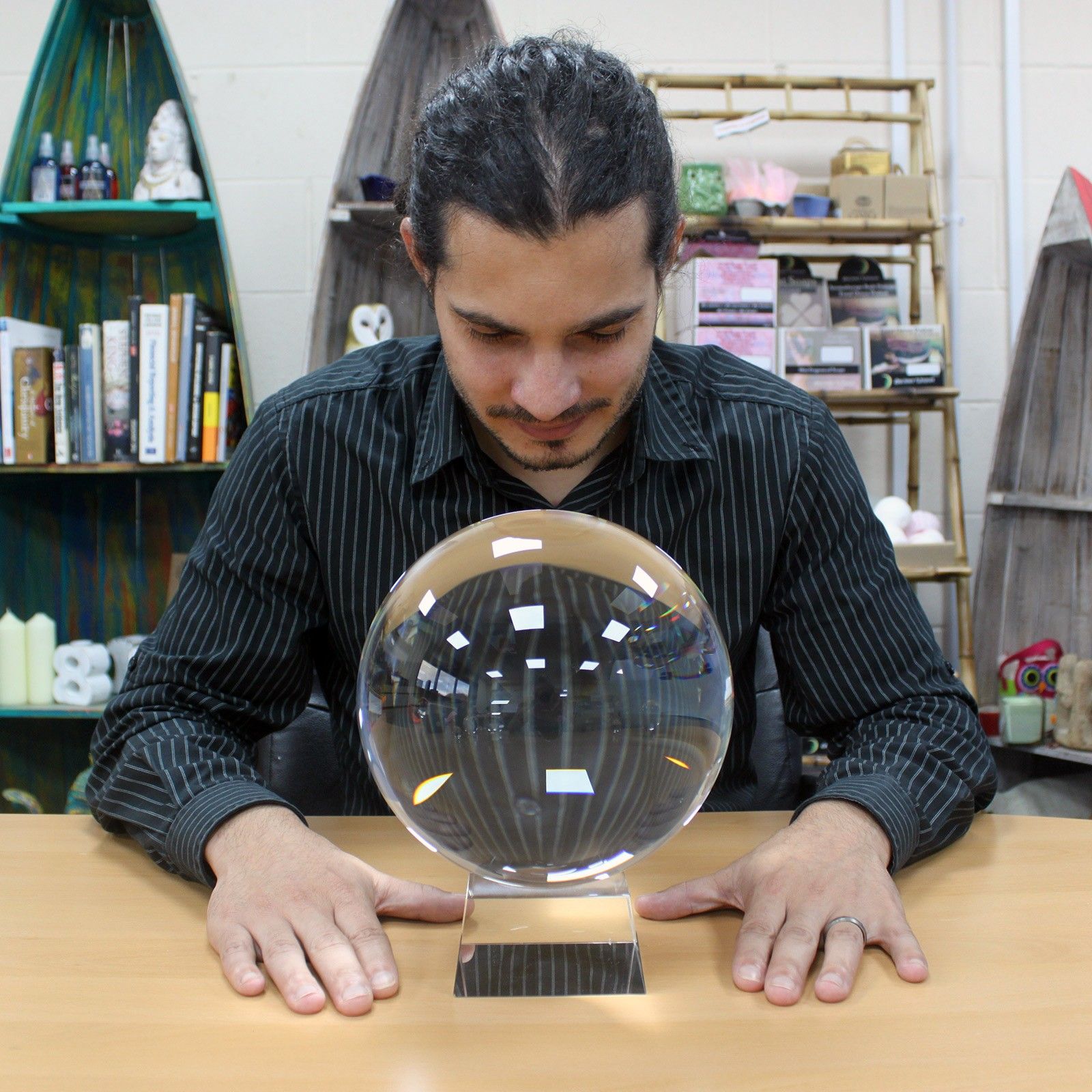 Crystal Ball on Stand 200mm - Image 2