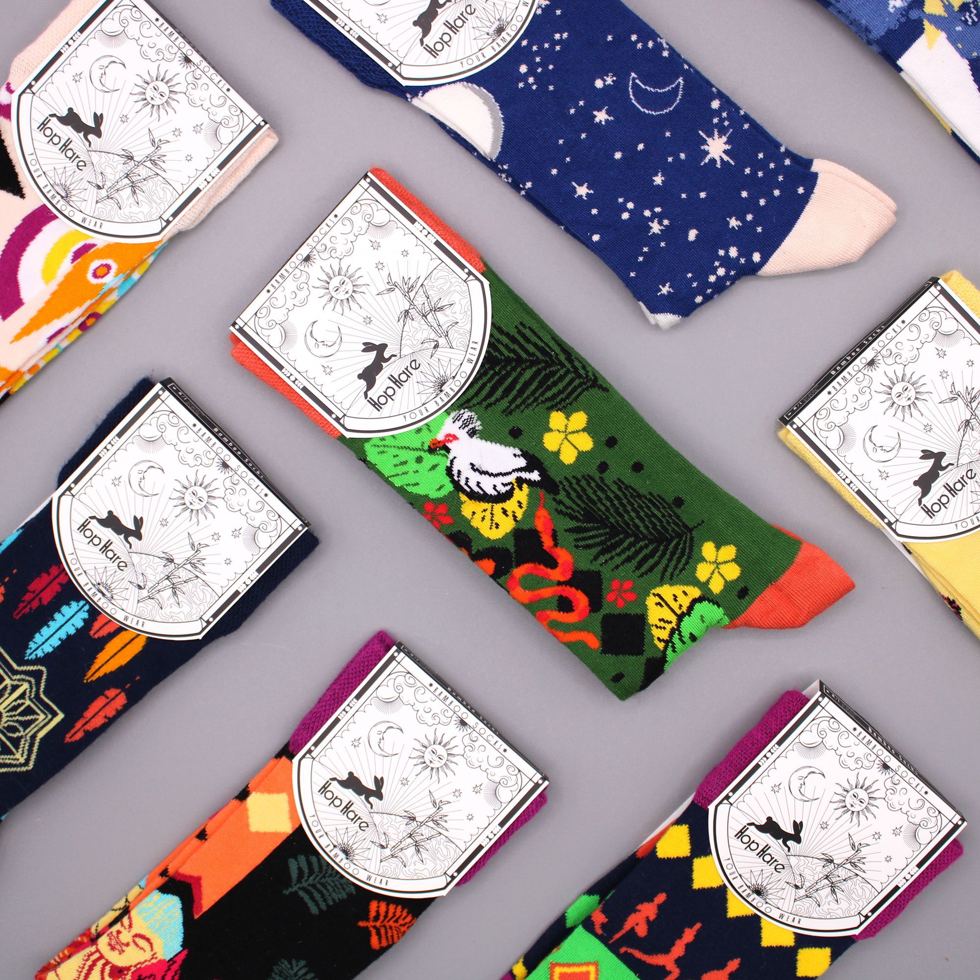 Hop Hare Bamboo Socks (36-40) - Tarot Cards - Image 5