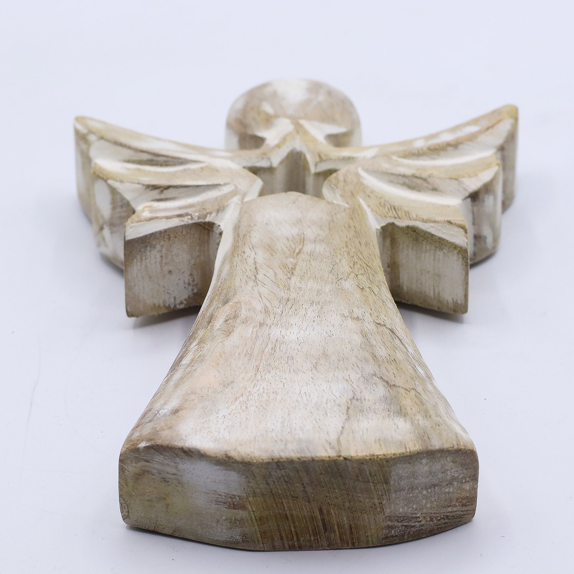 Mango Wood Angel - Whitewash with Star Cut Out - Image 4