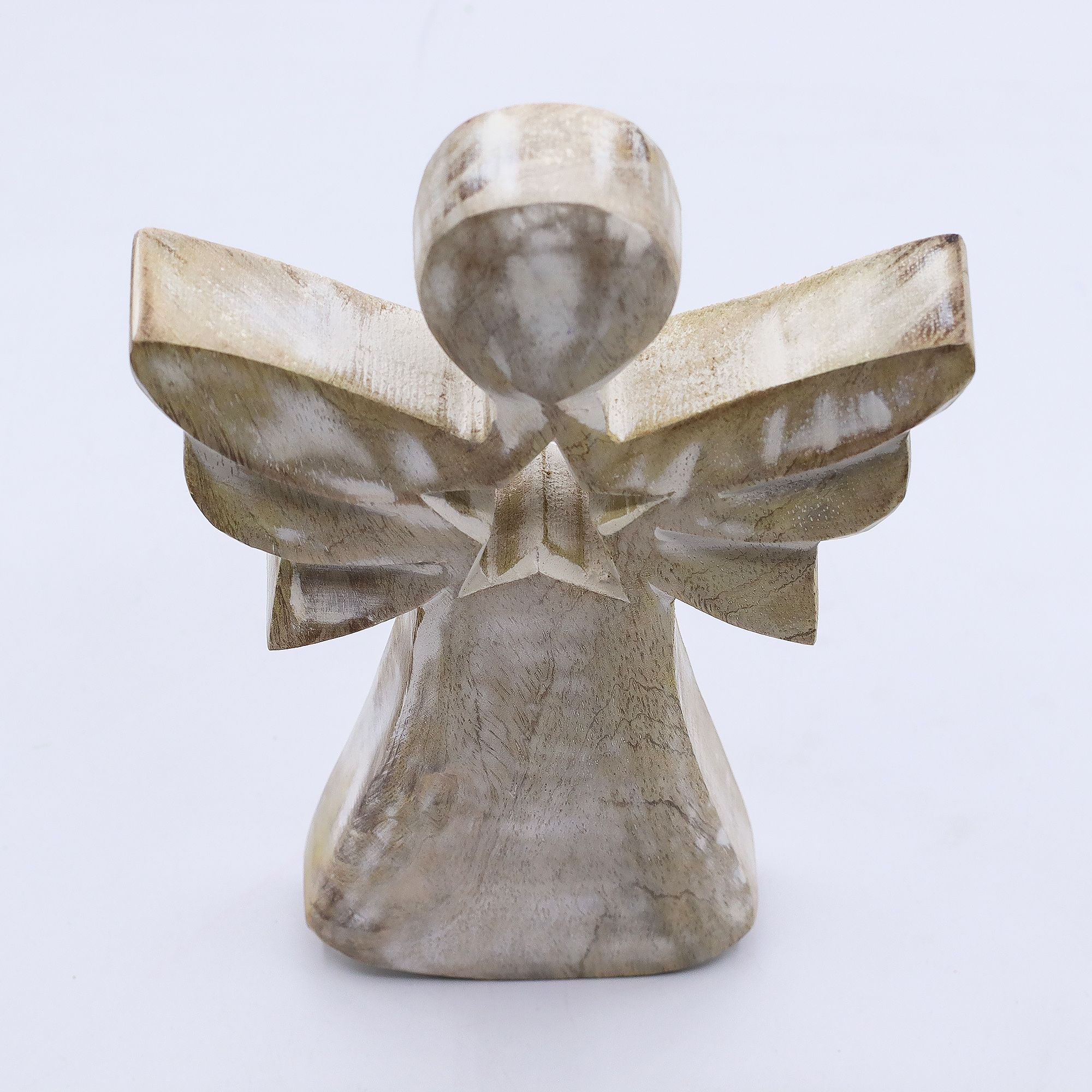 Mango Wood Angel - Whitewash with Star Cut Out - Image 7