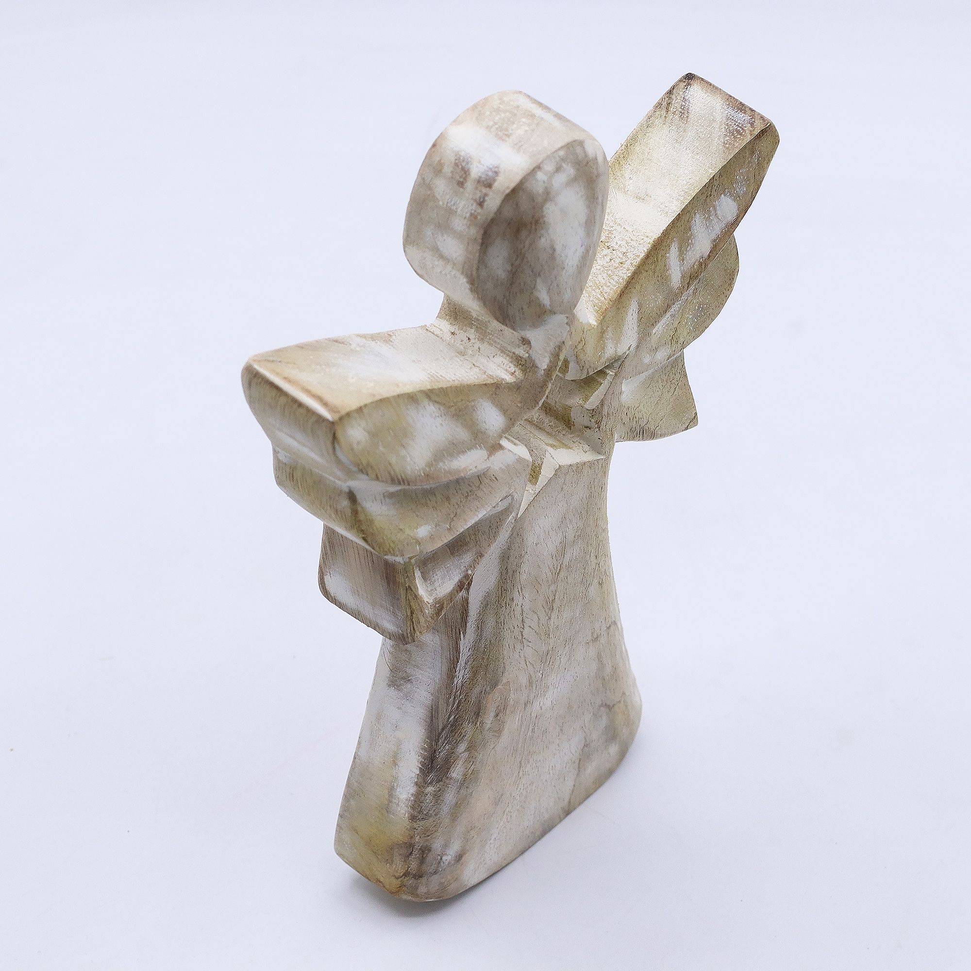 Mango Wood Angel - Whitewash with Star Cut Out - Image 6