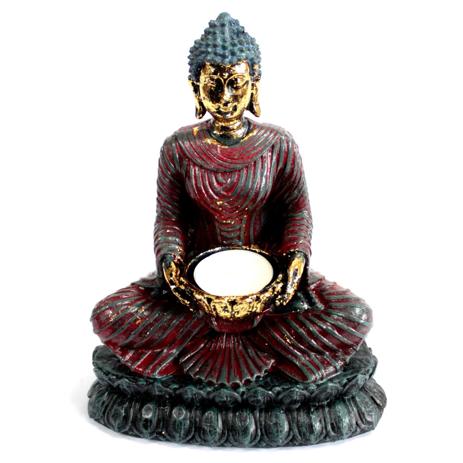Antique Buddha - Devotee Candle Holder - Image 3