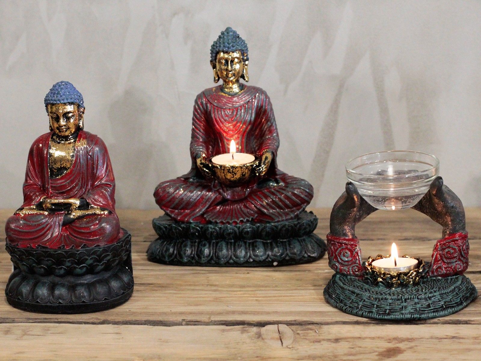 Antique Buddha - Devotee Candle Holder - Image 2