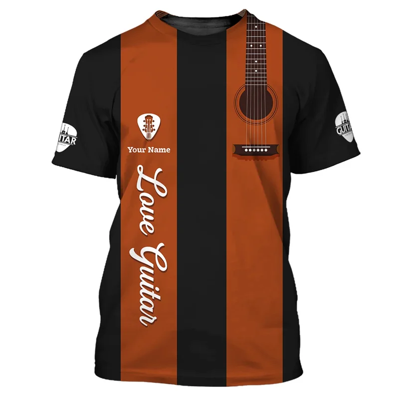 Guitar Bass 3D Printed T Shirt For Men Music Instruments Pattern Short Sleeve Tees Women Cool Oversized Crew Neck T-shirt Tops - AliExpress 200000343 - Image 2